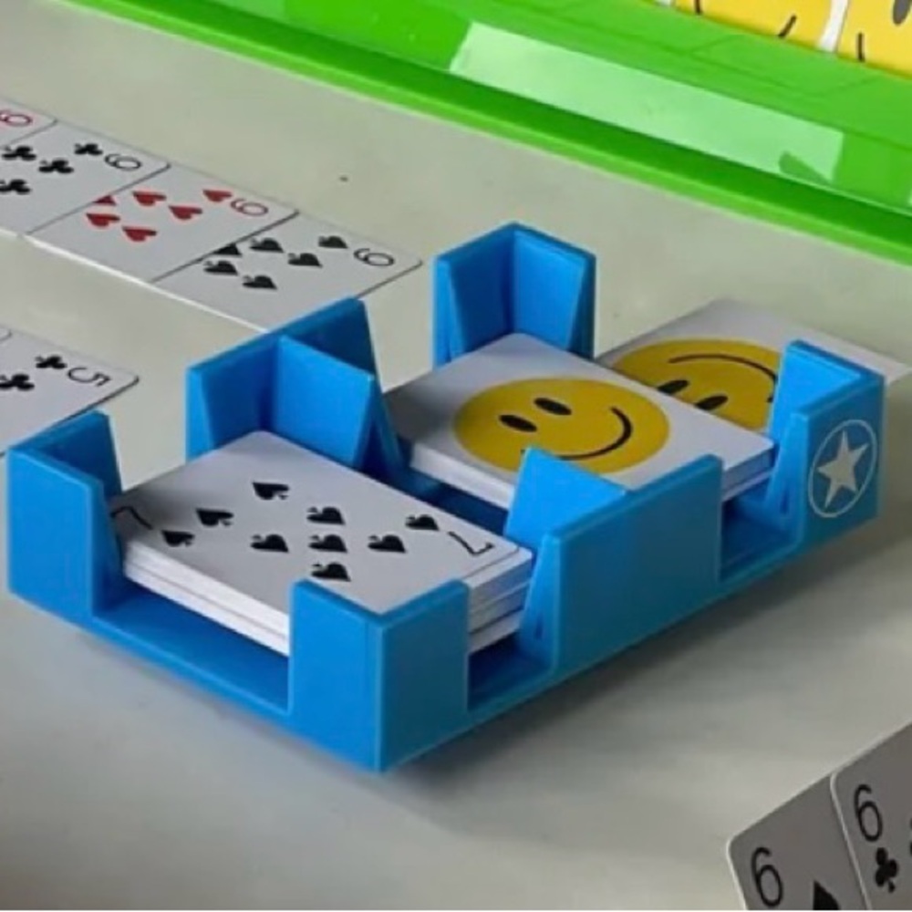 Canasta Card Spinner for Home Games (includes 2 decks of smiley face cards)
